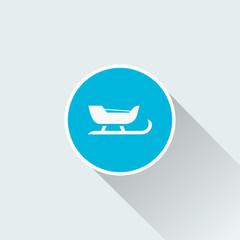 flat sleigh icon