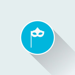 flat carnaval mask icon