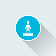 flat candle icon