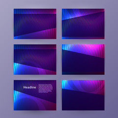 Presentation template powerpoint background aurora boreal neon effect06