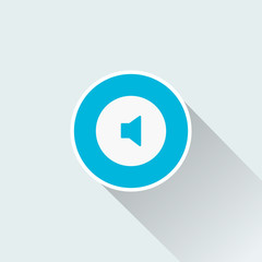 volume icon with long shadow
