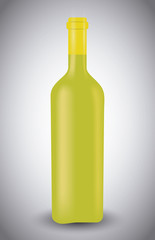 wine bottle icon over gray background. colorful design. vector illustration