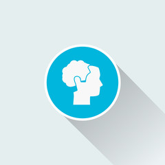 flat human brain icon