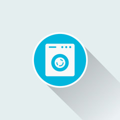 Washing Machine icon with long shadow