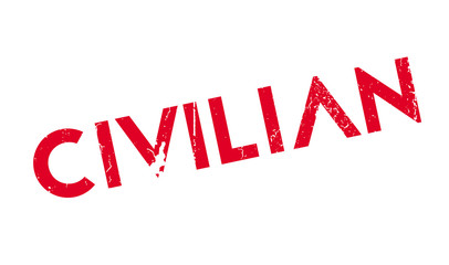 Civilian rubber stamp. Grunge design with dust scratches. Effects can be easily removed for a clean, crisp look. Color is easily changed.