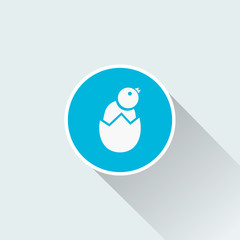 Flat Chick peeking icon