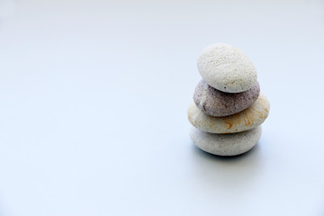 Fototapeta na wymiar Stack of stones on the table
