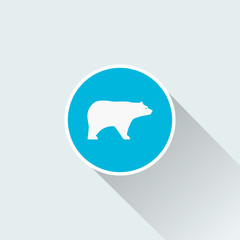 bear icon with long shadow