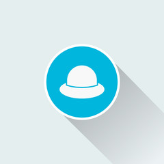 flat brimmed hat icon