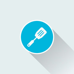 spatula icon with long shadow