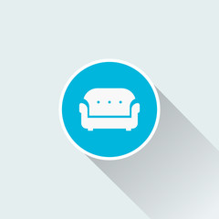 Flat sofa icon