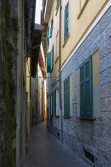 facades of verbania in italy