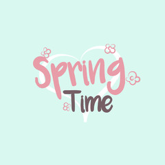Spring Hand Drawn Lettering Greeting Background