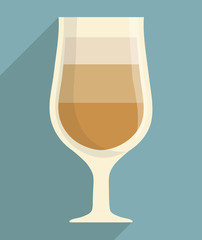 coffee drink over blue background. colorful design. vector illustration