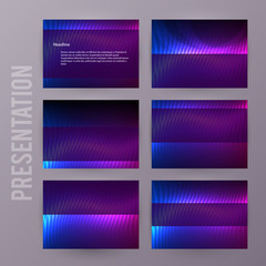 Presentation template powerpoint background aurora boreal neon effect09