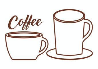 coffee drinks over white background. vector illustration
