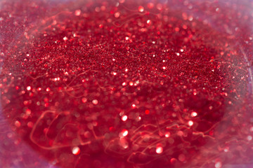 Abstract red circles in perspective