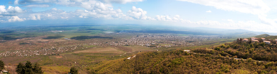 Fototapeta na wymiar Summer Alazani Valley panorama