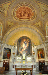 Fototapeta na wymiar Notre-Dame-de-Bon-Secours Chapel, Montreal, Quebec, Canada. It is one of the oldest churches in Montreal, it was built in 1771 over the ruins of an earlier chapel.