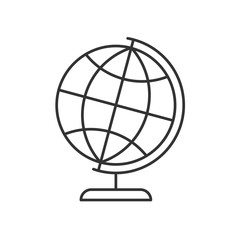 Globe on a stand linear icon