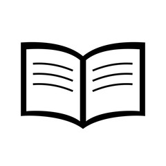 Schwarzes einfaches Symbol -  Buch - Lesen - E-Book