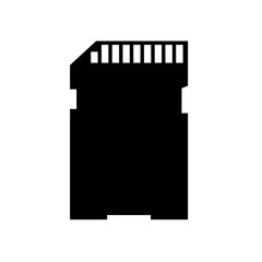 Schwarzes einfaches Symbol - Speicherkarte - Speichermedium