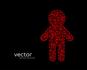 Abstract vector illustration of child.