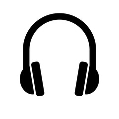 Schwarzes einfaches Symbol - Kopfhörer - Musik