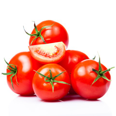 Tomatoes isolated on white background.  tomato
