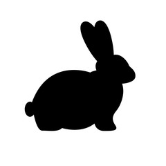 Schwarzes einfaches Symbol - Hase - Kaninchen