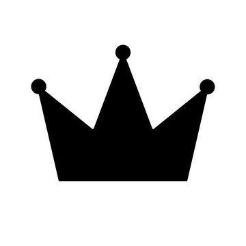 Schwarzes einfaches Symbol - Krone - Exklusiv