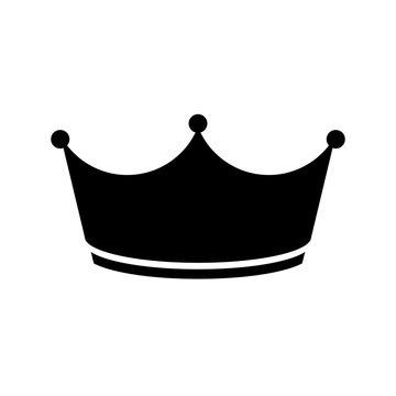 Schwarzes einfaches Symbol - Krone - Prinz - Luxus