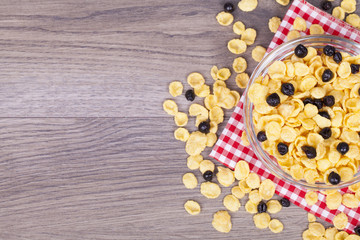 Healthy and tasty food on a wooden background