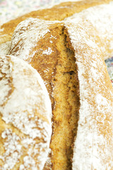 bread stand of various kinds