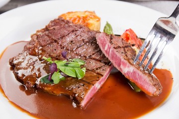 slice beef steak