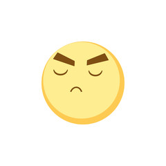 Yellow emoji icon for app game, ui or web design template. Vector emotion sign eps10