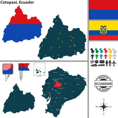 Map of Cotopaxi, Ecuador