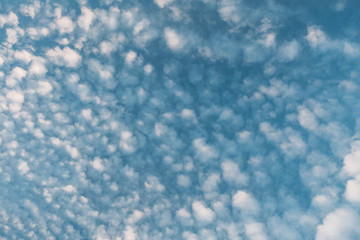 Blue And White Sky. Panorama Of Cloudy Sky.