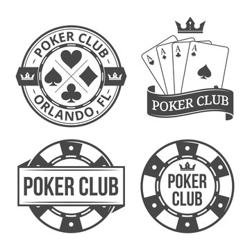 Vintage poker emblems
