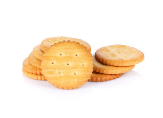 Cracker isolated on over white background