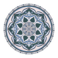 Flower Mandalas. Vintage decorative elements. Oriental pattern, vector illustration. Islam, Arabic, Indian, turkish, pakistan, chinese, ottoman motifs