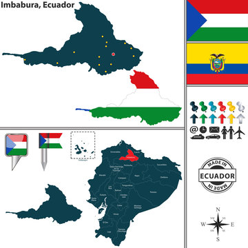 Map of Imbabura, Ecuador
