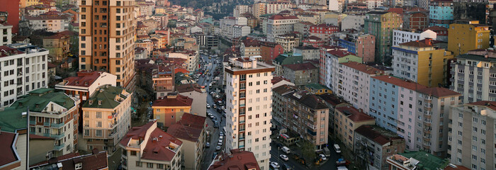 Buildings and irregular settlement istanbul city