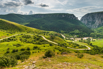 Fototapeta na wymiar View of Turda Gorge - Cheile Turzi, Transylvania, Romania