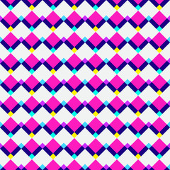 Abstract geometric pattern. Bright neon colors. Memphis style pattern. Seamless vector pattern. Vector illustration.