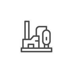 Industrial plant line icon