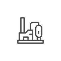 Obraz premium Industrial plant line icon