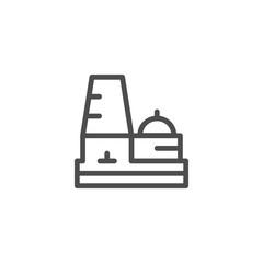 Industrial plant line icon