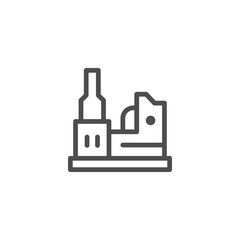 Industrial plant line icon