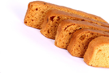 crispy rusk on white